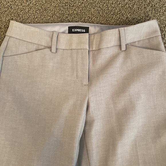 Express - Light Gray Stretch Editor Pants - Size 2R - Picture 2 of 7